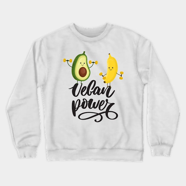 vegan power Crewneck Sweatshirt by LeonAd